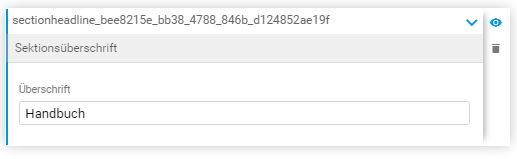 Sektionsüberschrift im Gentics CMS Formulargenerator