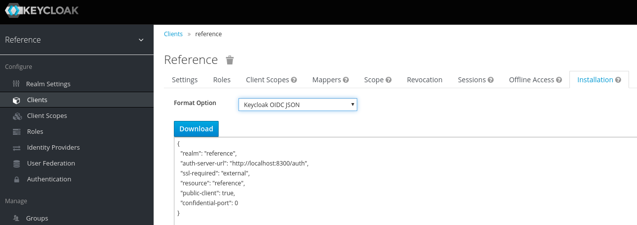 Keycloak configuration